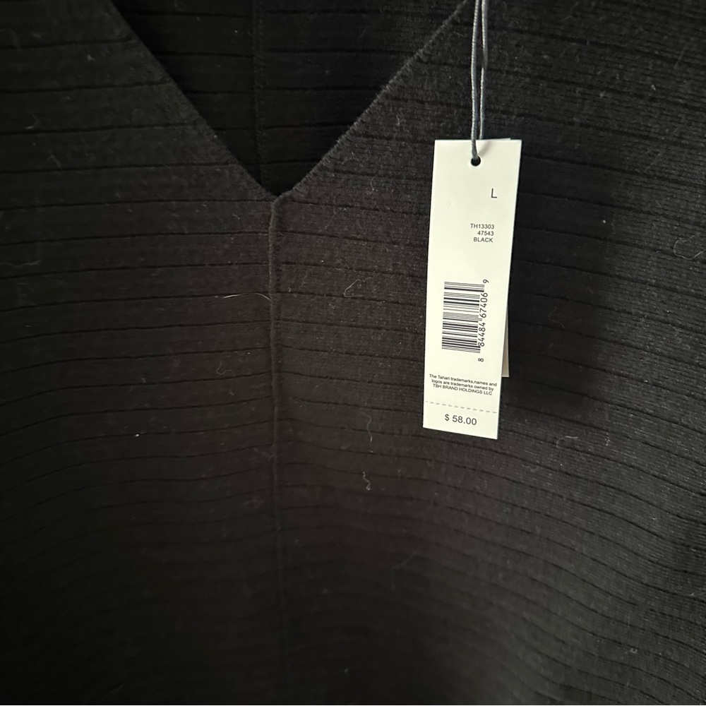 NWT Black 3/4 Length Ribbed Sweater